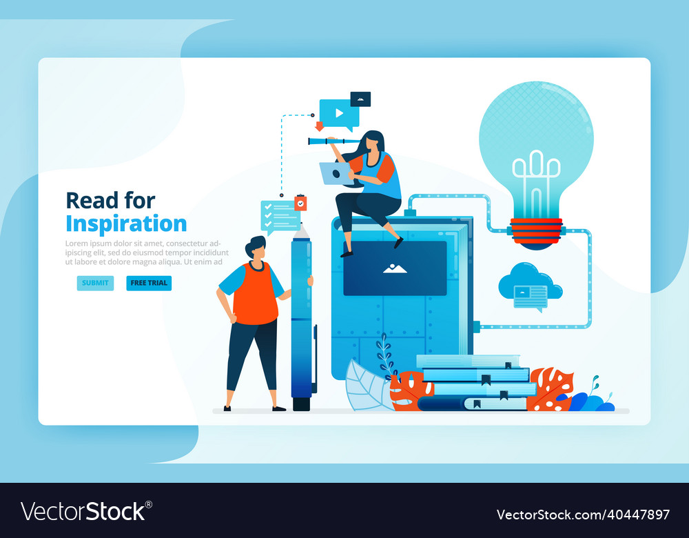 Activities from the reading process and getting vector image Activities from the reading process and getting