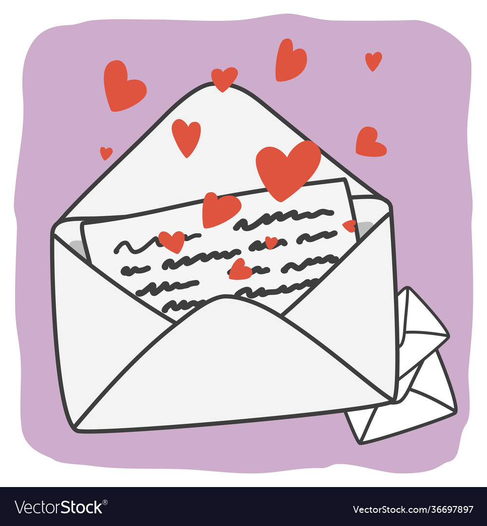 An open envelope with a letter and flying out Vector Image An open envelope with a letter and flying out