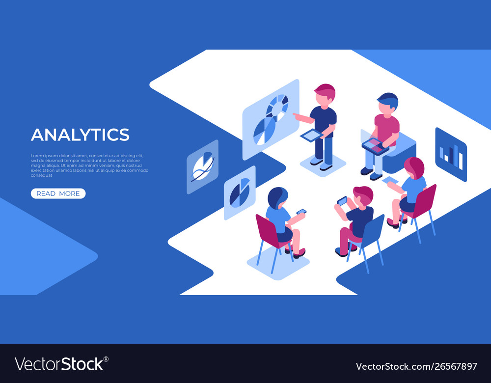 Artificial virtual reality analytics technology vector image Artificial virtual reality analytics technology