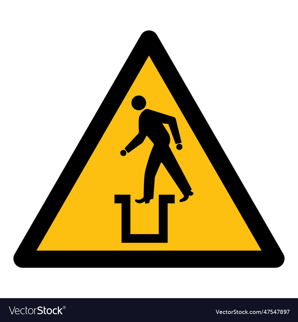 Beware bottomless pit symbol sign isolate Vector Image Beware bottomless pit symbol sign isolate