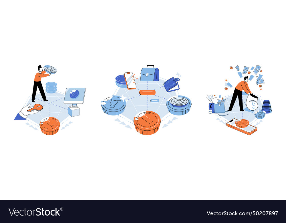 Blockchain the network interconnected blockchains vector image Blockchain the network interconnected blockchains