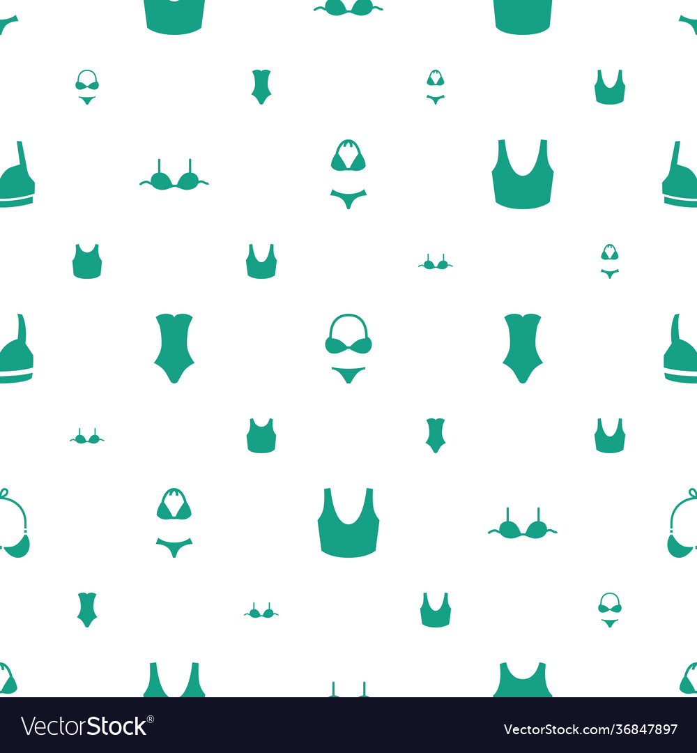 Bra icons pattern seamless white background Vector Image