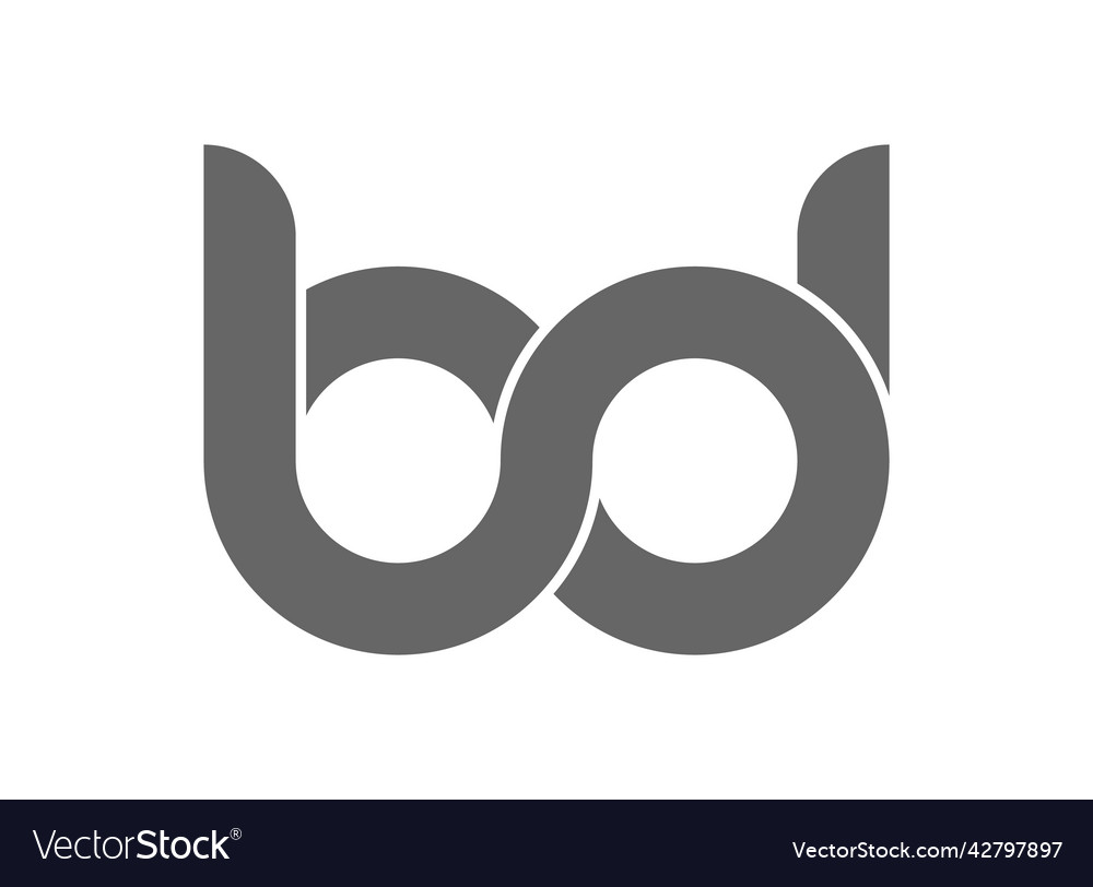 Circular combination of lowercase letters b and d vector image Circular combination of lowercase letters b and d