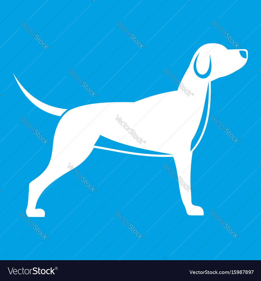 Dog icon white Royalty Free Vector Image - VectorStock