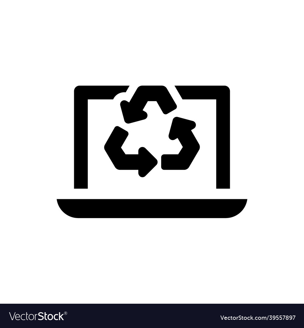 Electronic recycling icon