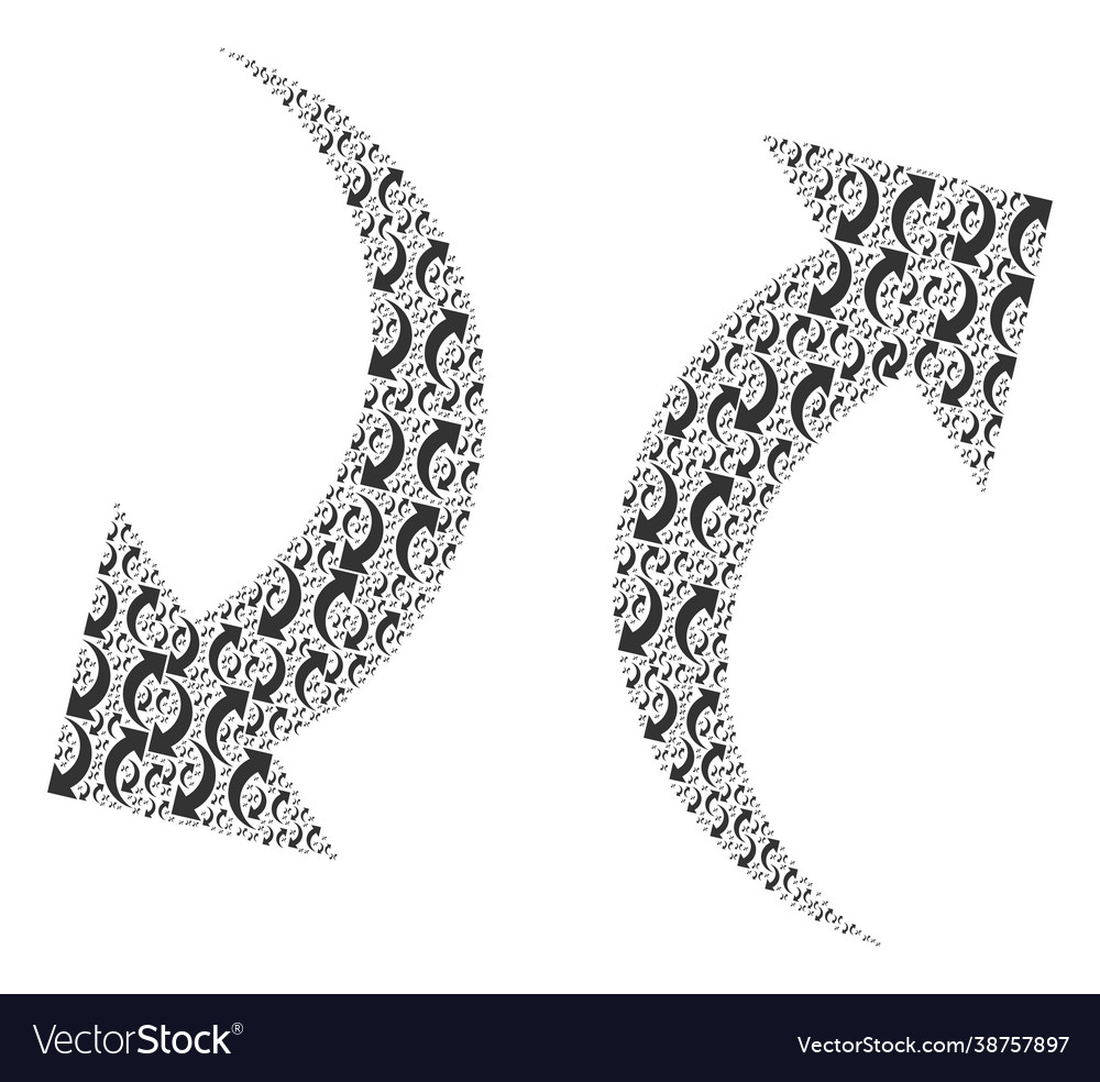 Exchange arrows recursive mosaic itself icons vector image Exchange arrows recursive mosaic itself icons