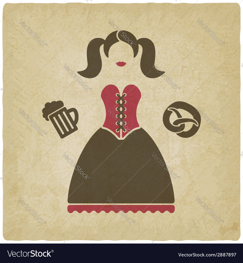 Festliches Oktoberfest Mädchen mit Bier