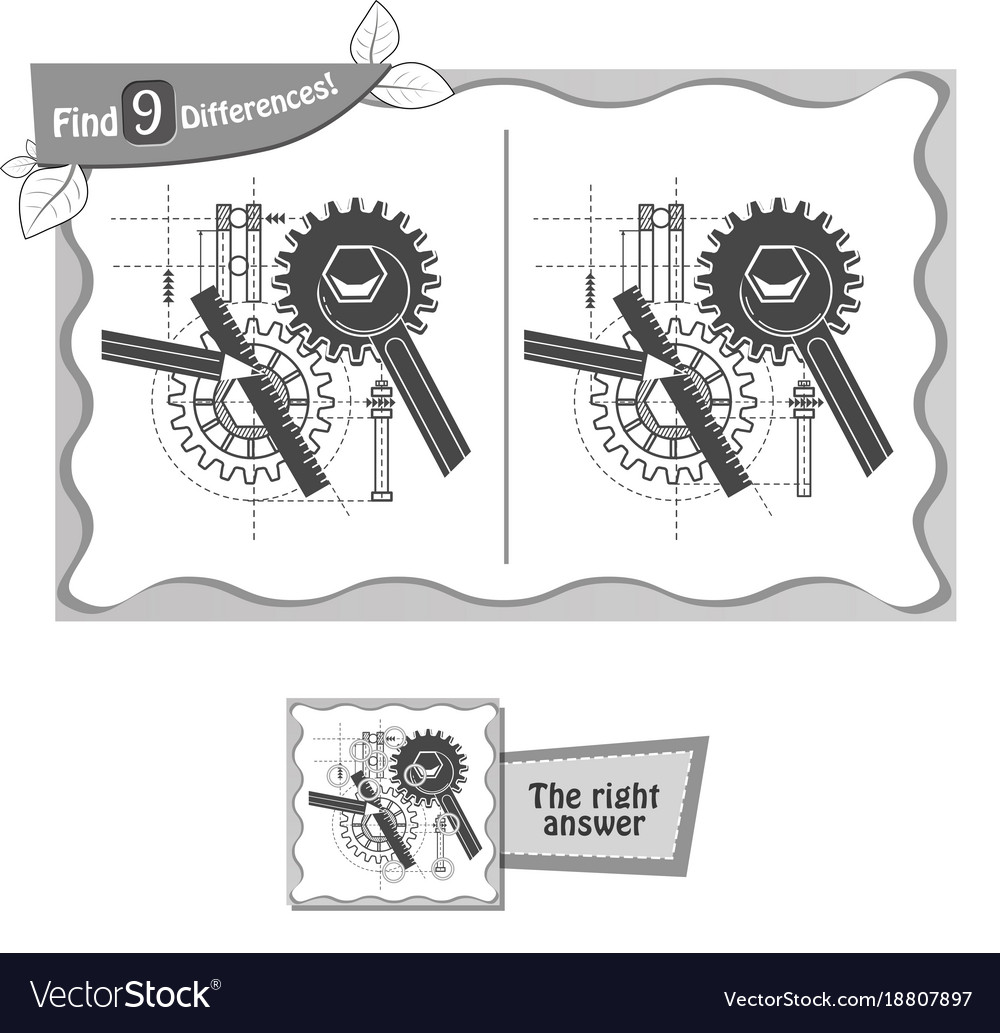 Find 9 differences game architect black