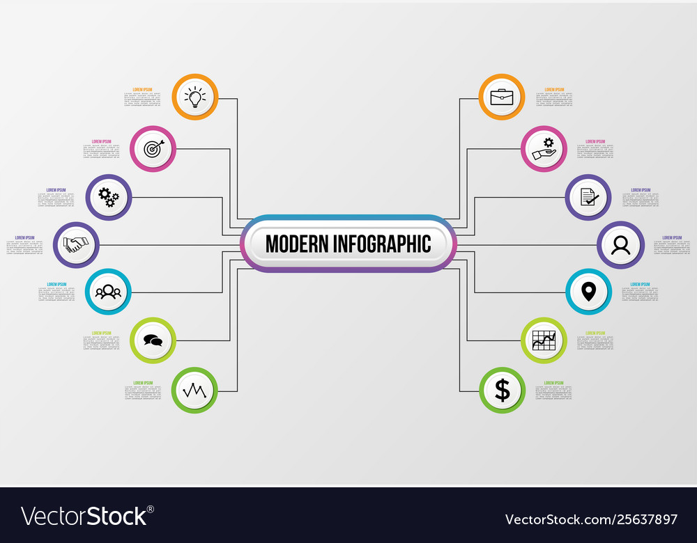 Infographic design template with options steps vector image Infographic design template with options steps