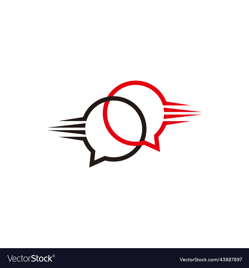 Linked bubble talk communication symbol Vector Image Linked bubble talk communication symbol