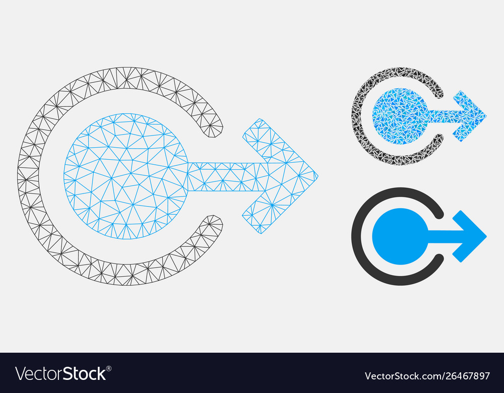 Logout mesh carcass model and triangle Vector Image Logout mesh carcass model and triangle