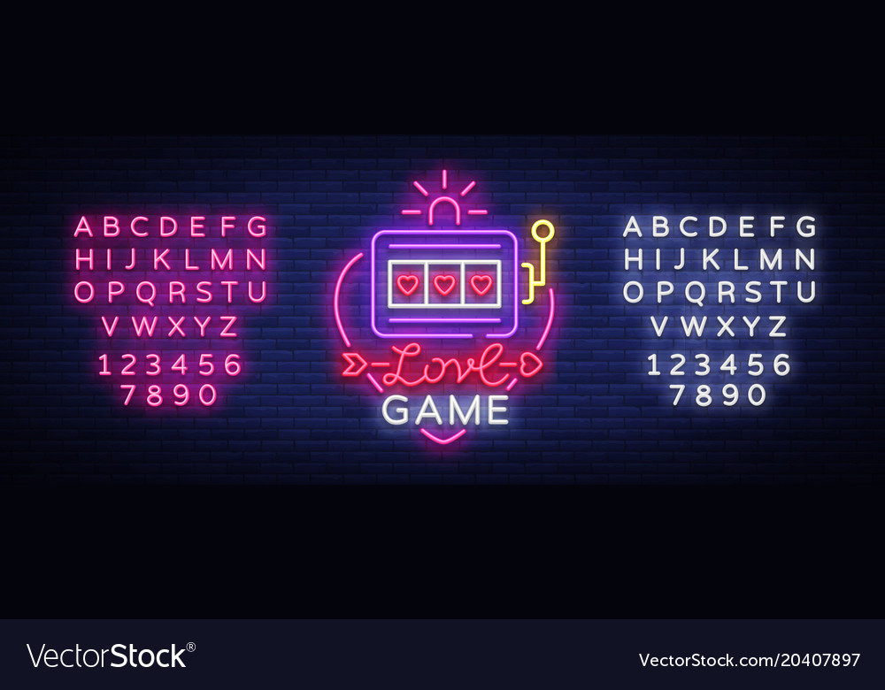 Love game neon sign casino slot machines