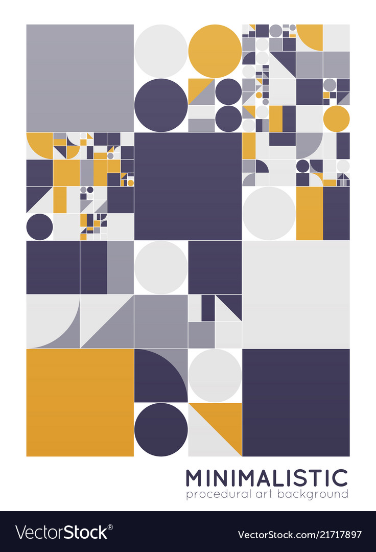 Minimalistic poster with simple shapes