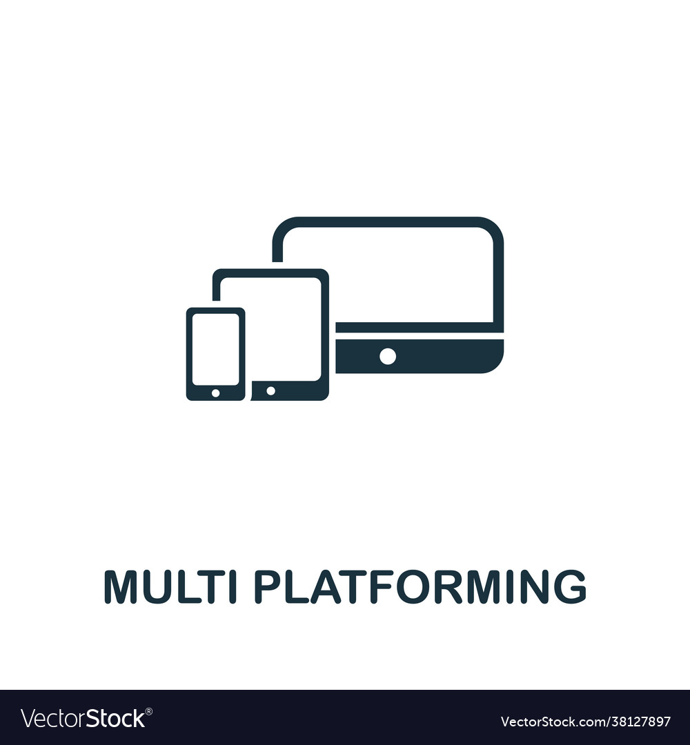 Multi platforming icon from seo collection simple