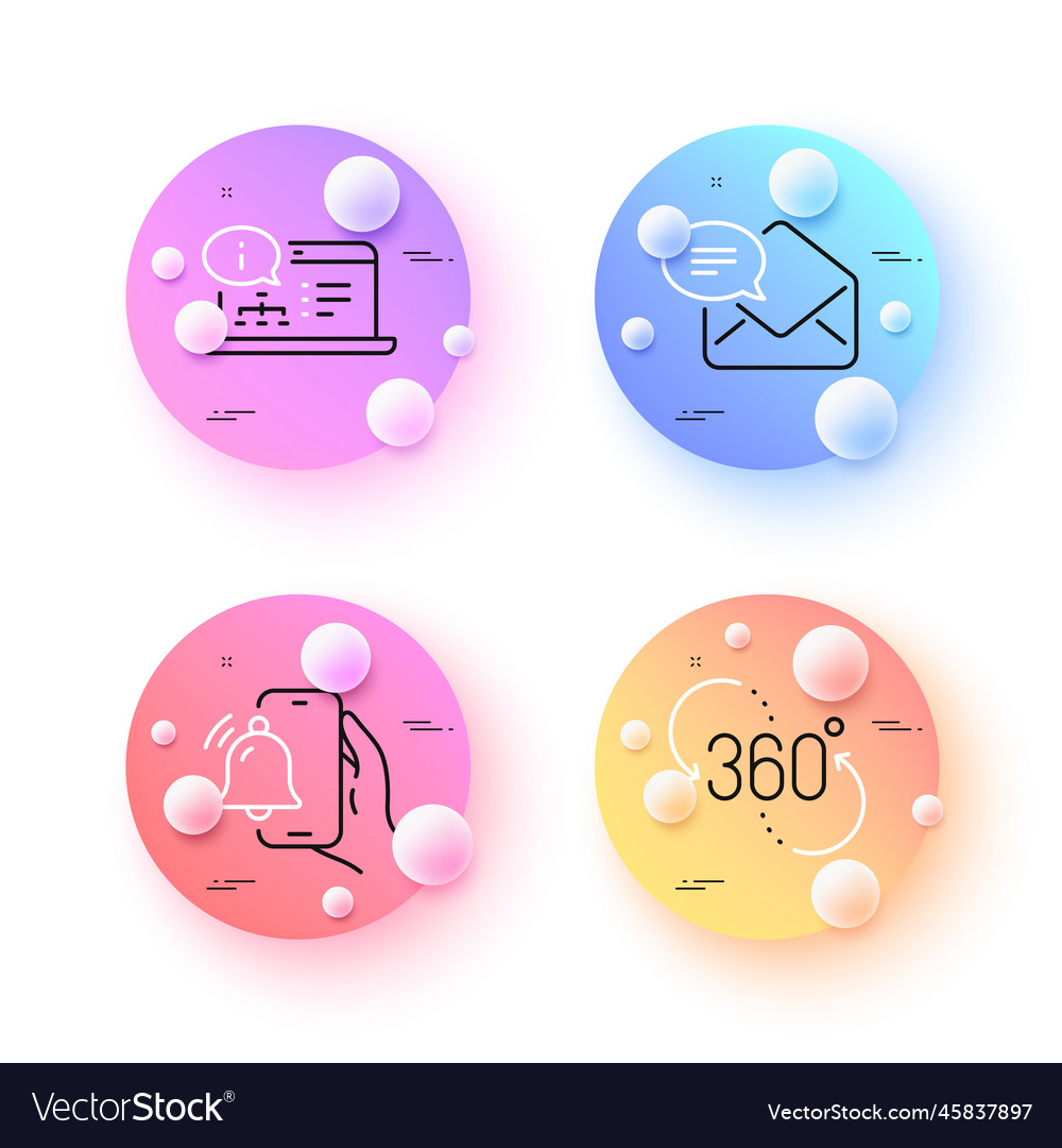 Online documentation 360 degree and alarm clock vector image Online documentation 360 degree and alarm clock