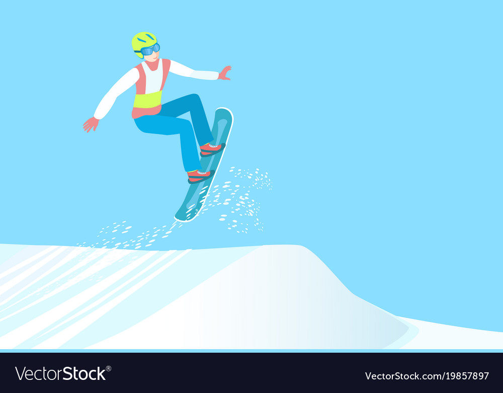 Professional snowboarding winter sport Royalty Free Vector