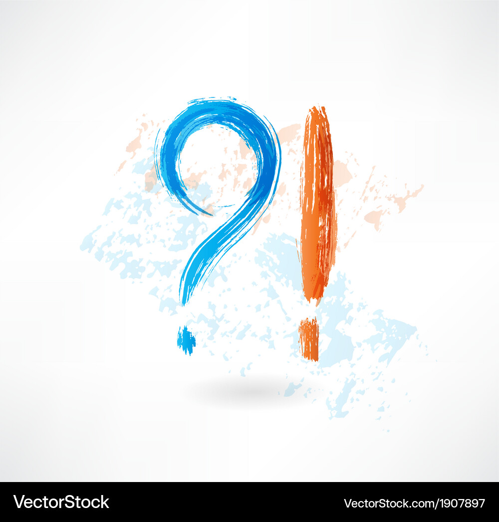 Question answer grunge icon Royalty Free Vector Image