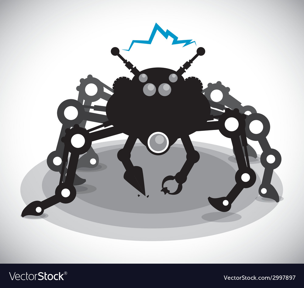 Robot design over gray background
