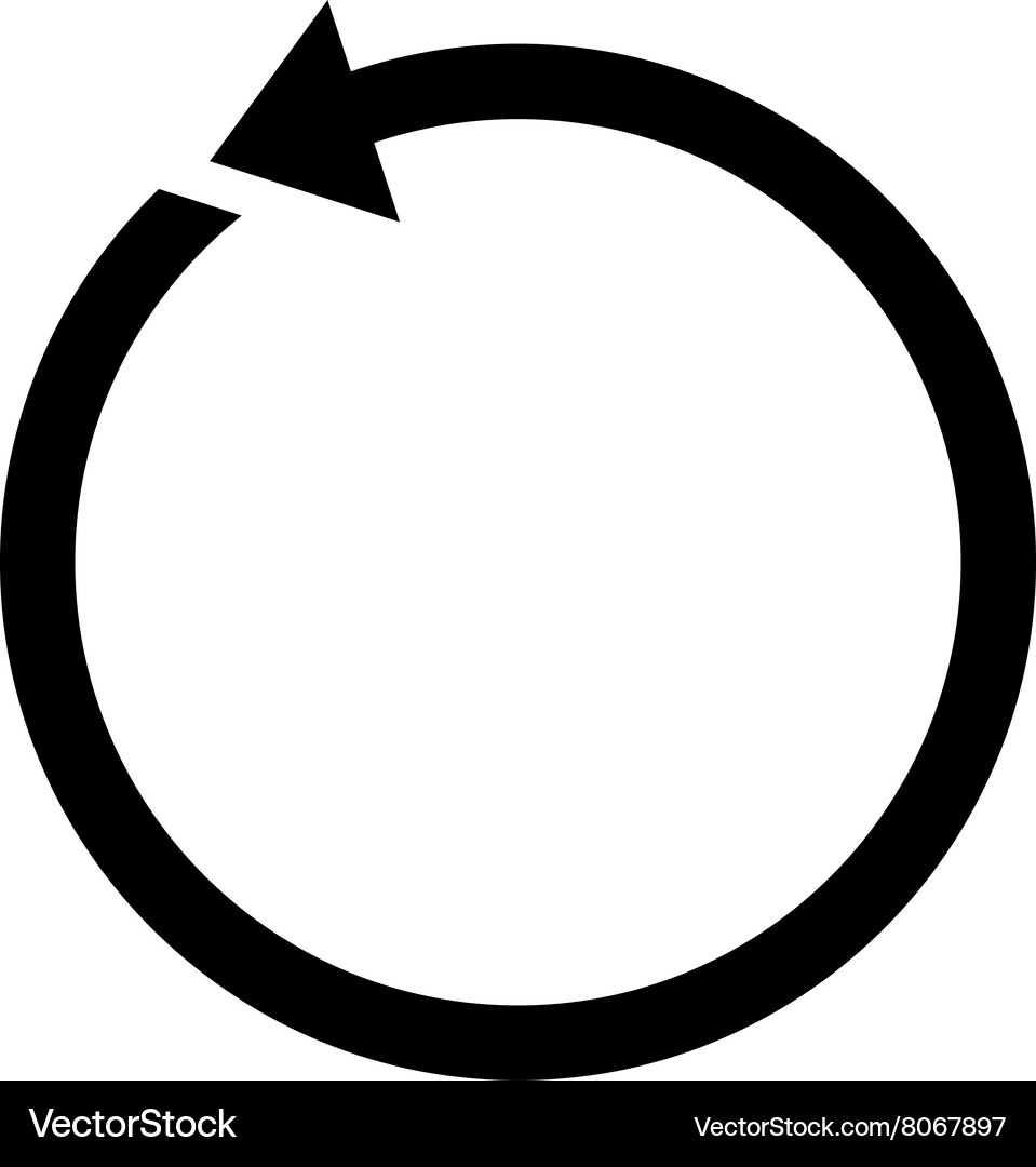 Rotate ccw flat icon Royalty Free Vector Image