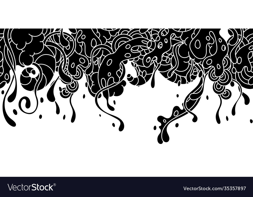 Seamless pattern with slime and tentacles