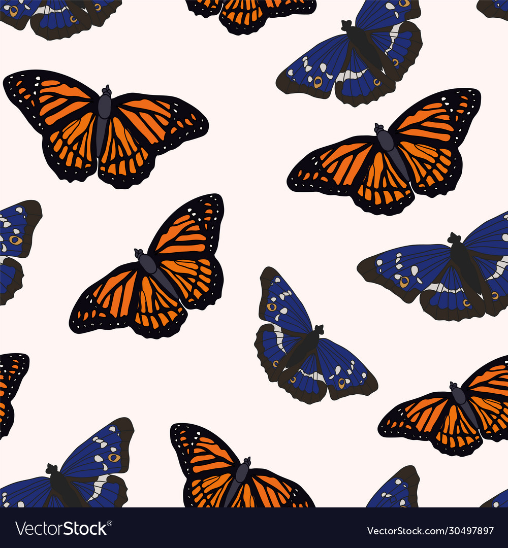Seamless repeating pattern butterflies