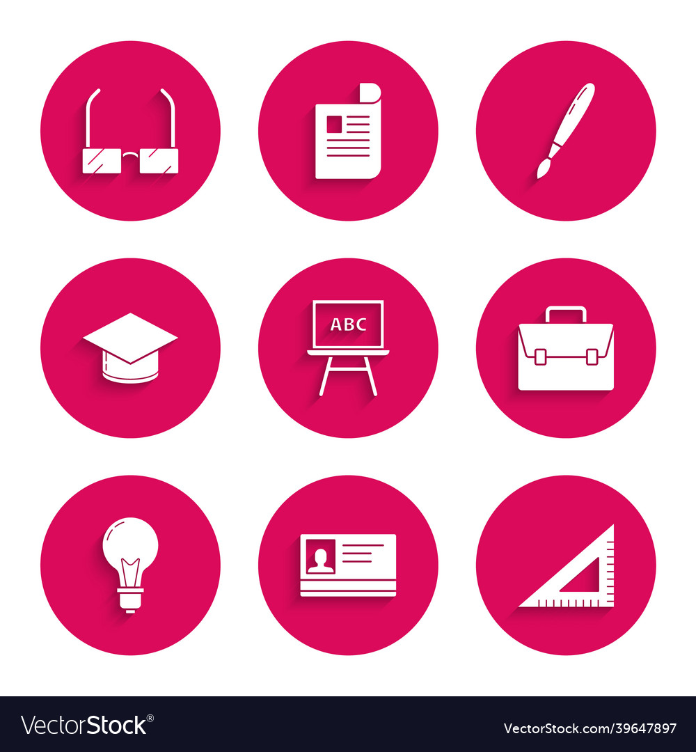Set chalkboard identification badge triangular Vector Image Set chalkboard identification badge triangular