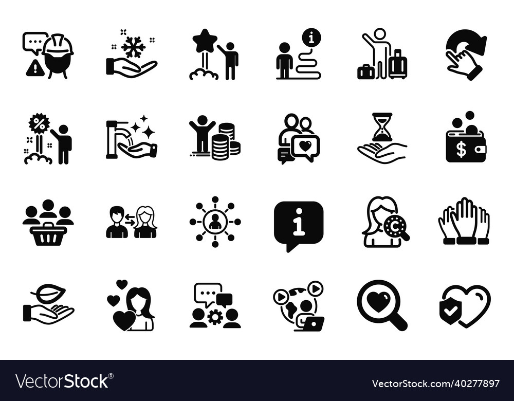 Set of people icons related to networking