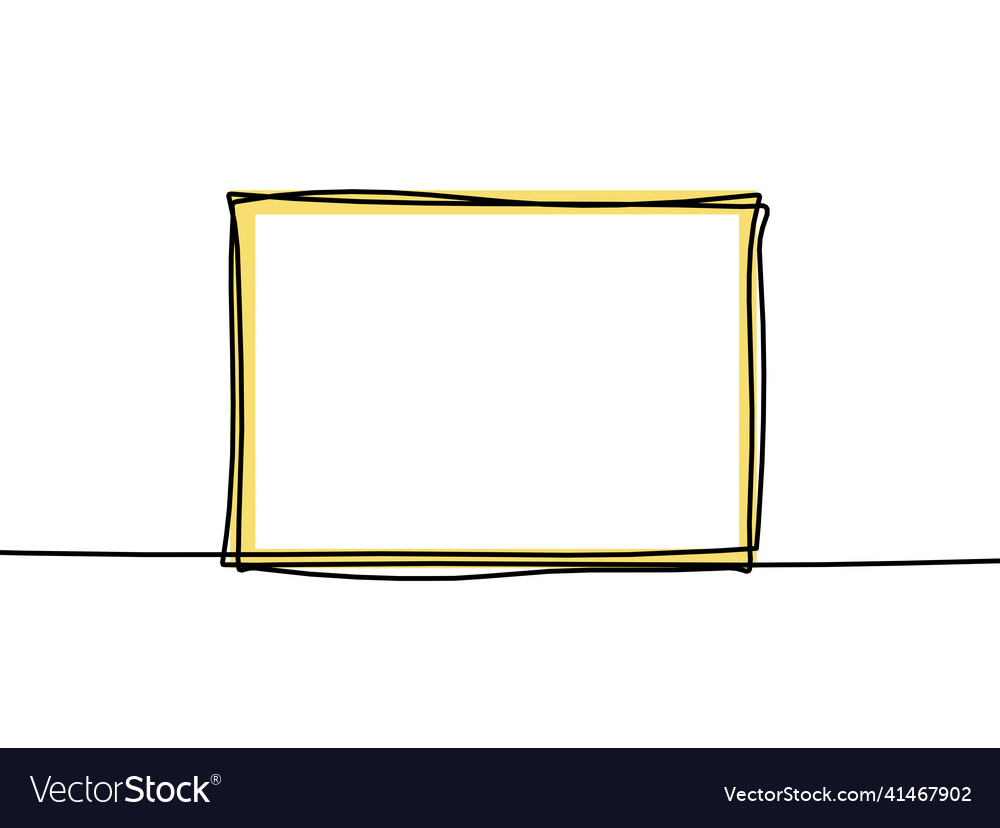 Abstract color frame for picture as line drawing