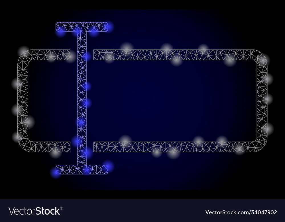 Bright web mesh text field with light spots vector image Bright web mesh text field with light spots