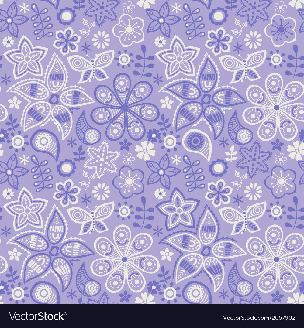 Colorful floral seamless pattern in cartoon style