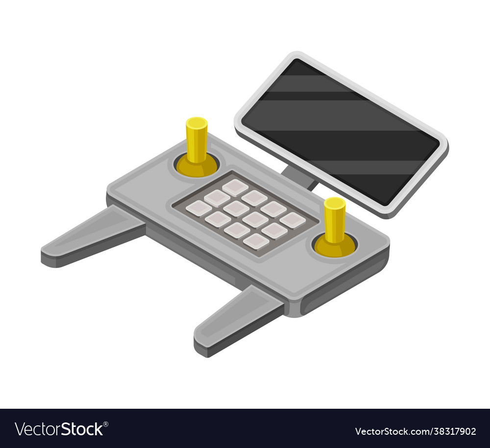 Drone remote controller or control panel vector image Drone remote controller or control panel