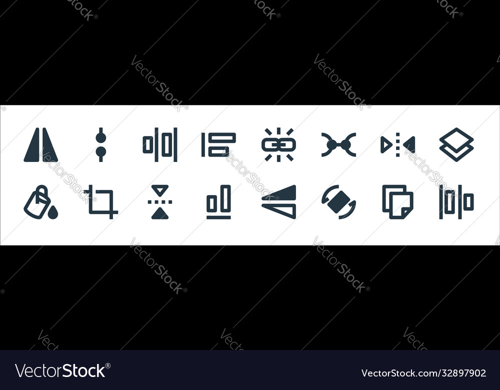 Graphic design line icons linear set quality
