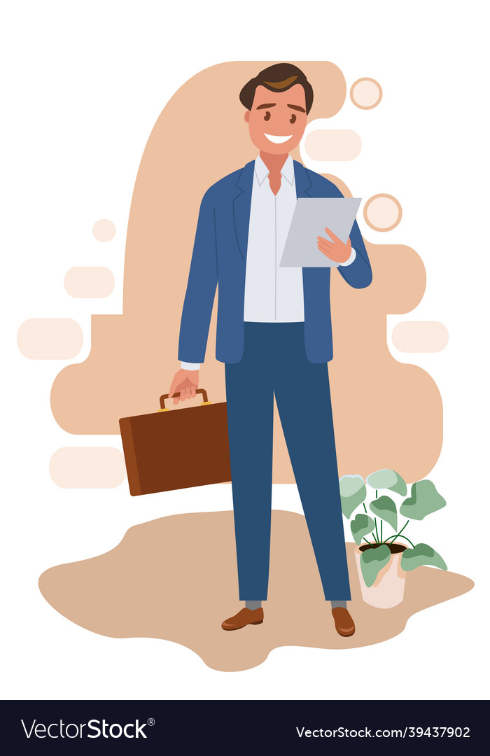 Man Studying Document - Business Analysis