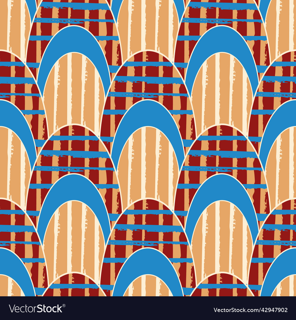 Pointed scallop seamless pattern background vector image Pointed scallop seamless pattern background