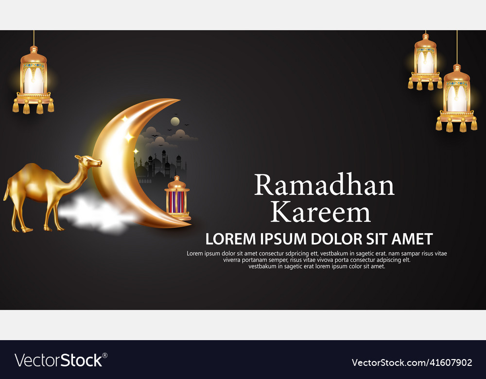 Ramadan kareem horizontal banner template header