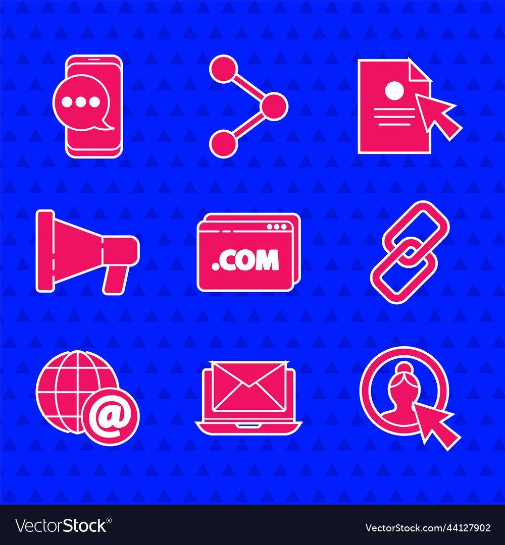 Set website template laptop with envelope create vector image Set website template laptop with envelope create