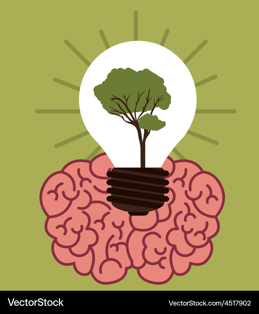 Think green design Royalty Free Vector Image - VectorStock