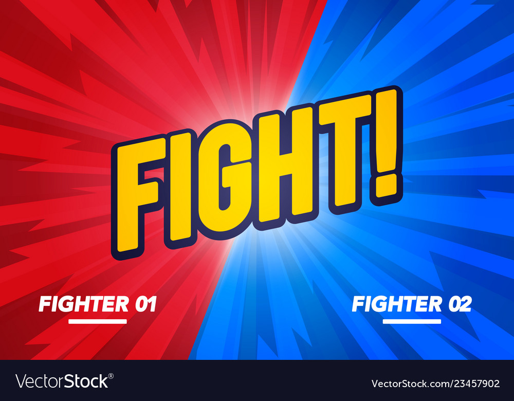 Versus and fight background poster in comic style vector image Versus and fight background poster in comic style
