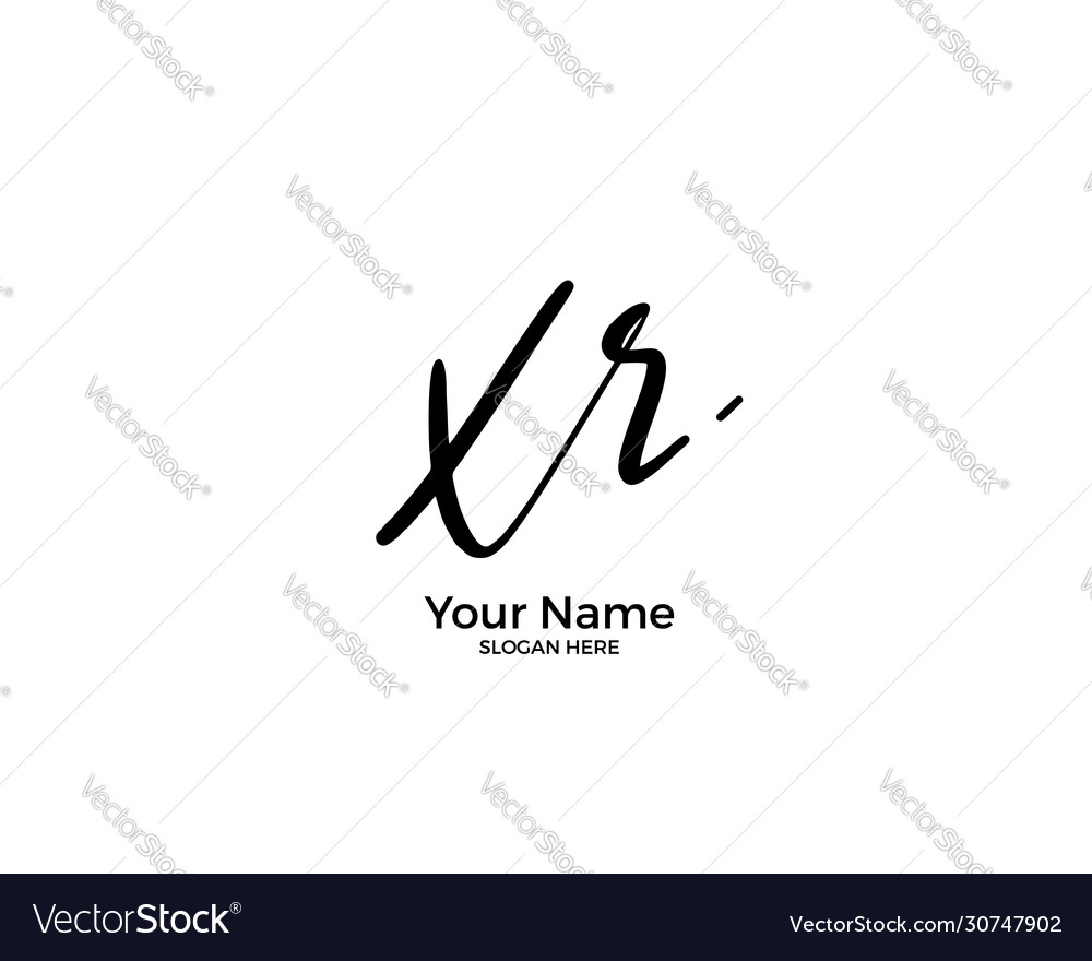 X r xr initial logo signature handwriting