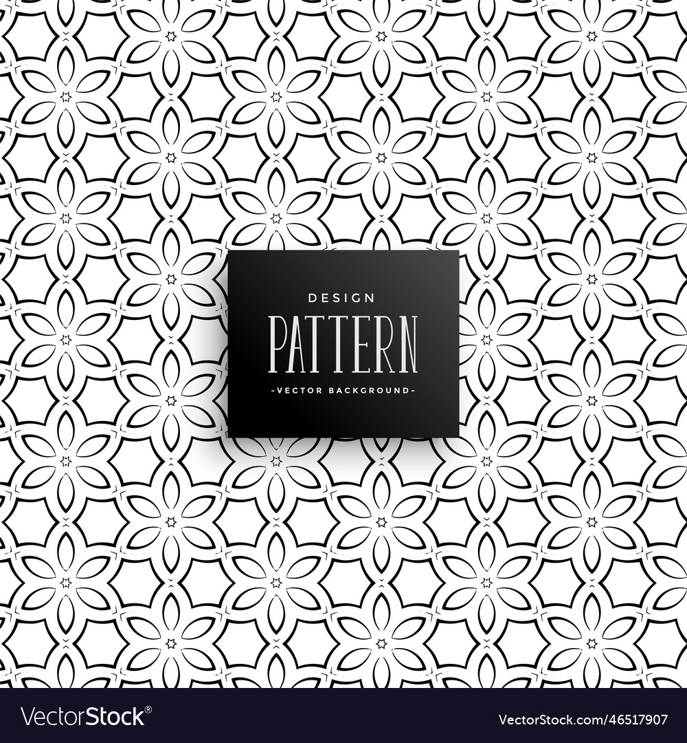 Abstract line flower pattern background