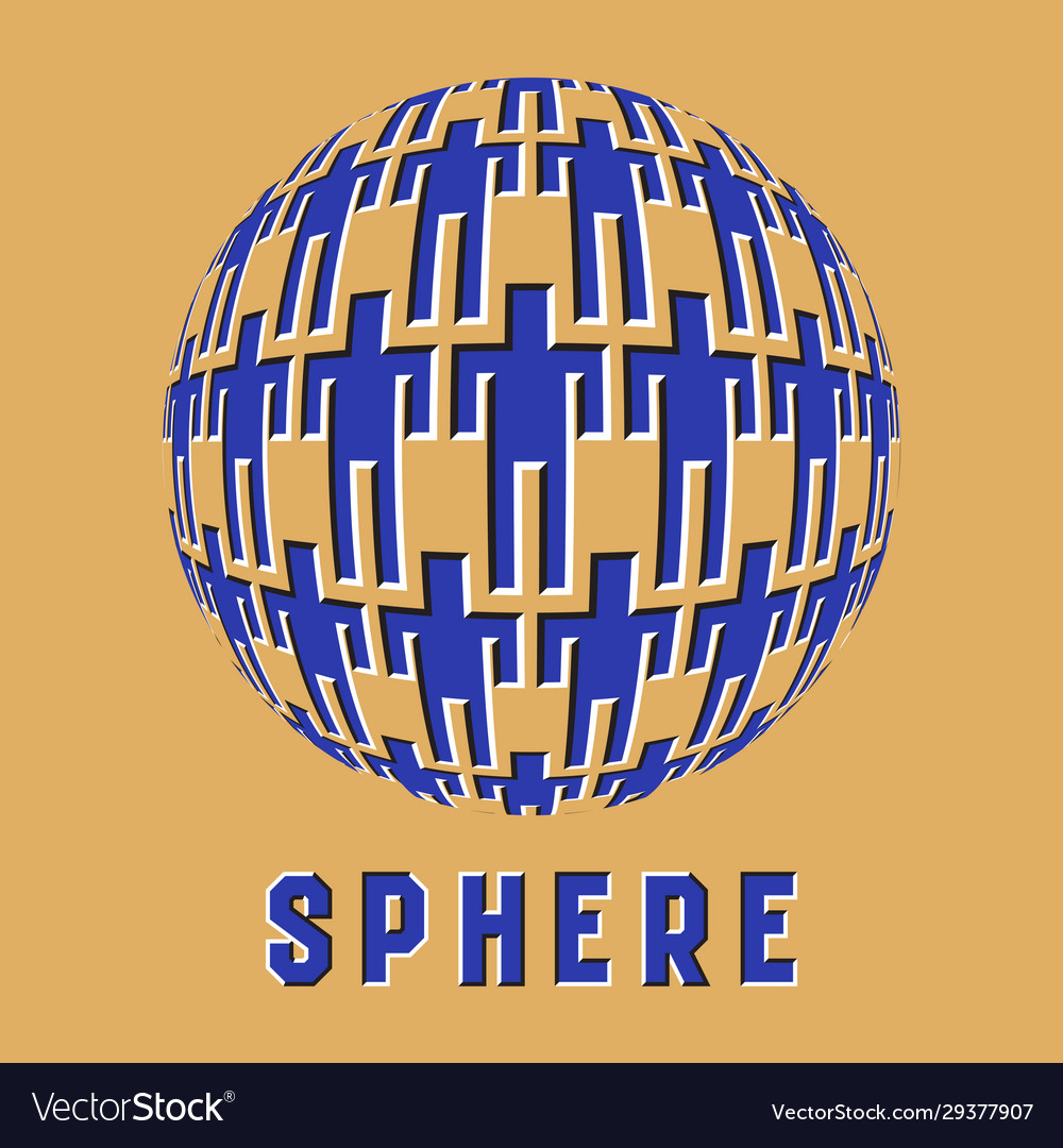 Abstract logo symbol in sphere shape with motion vector image Abstract logo symbol in sphere shape with motion
