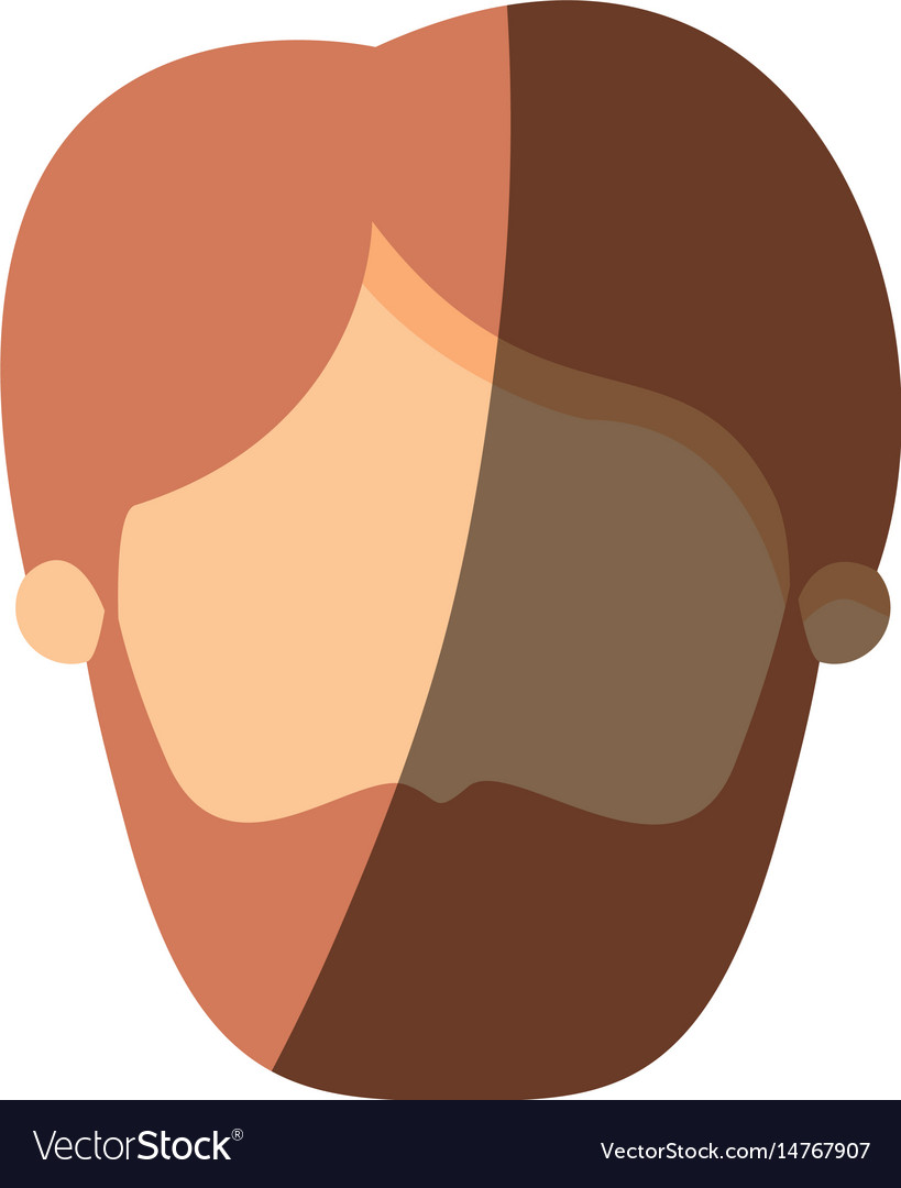 Color image shading front view faceless man