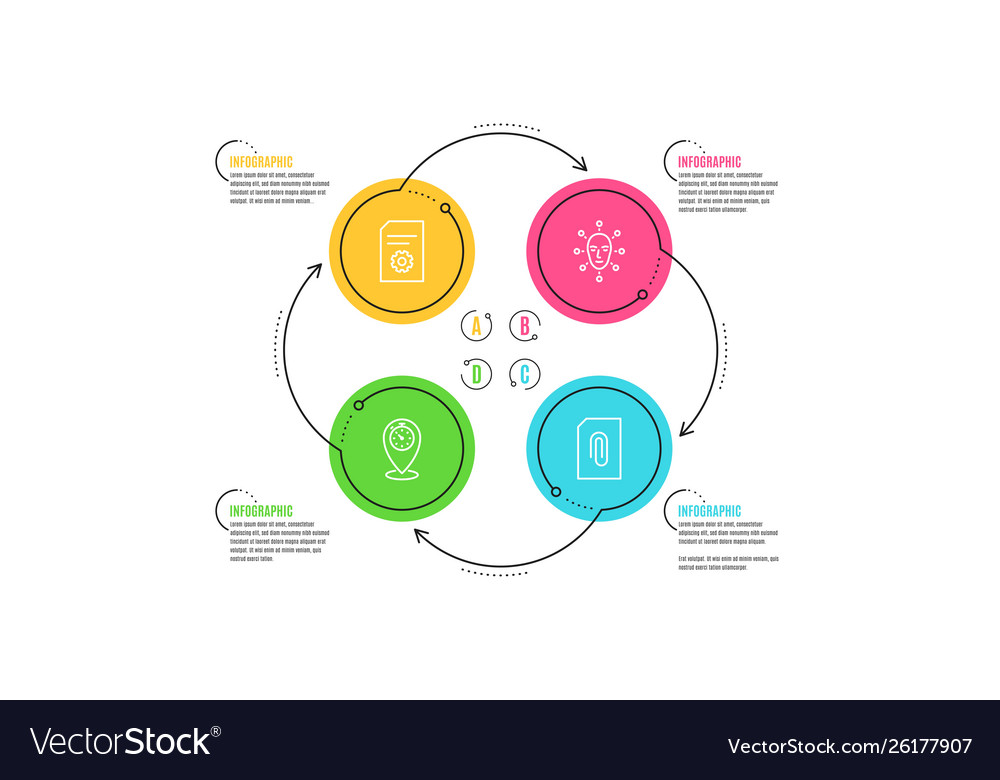 Face bimetrics Datei-Einstellungen und Timer-Symbole Set vector image Face bimetrics Datei-Einstellungen und Timer-Symbole Set