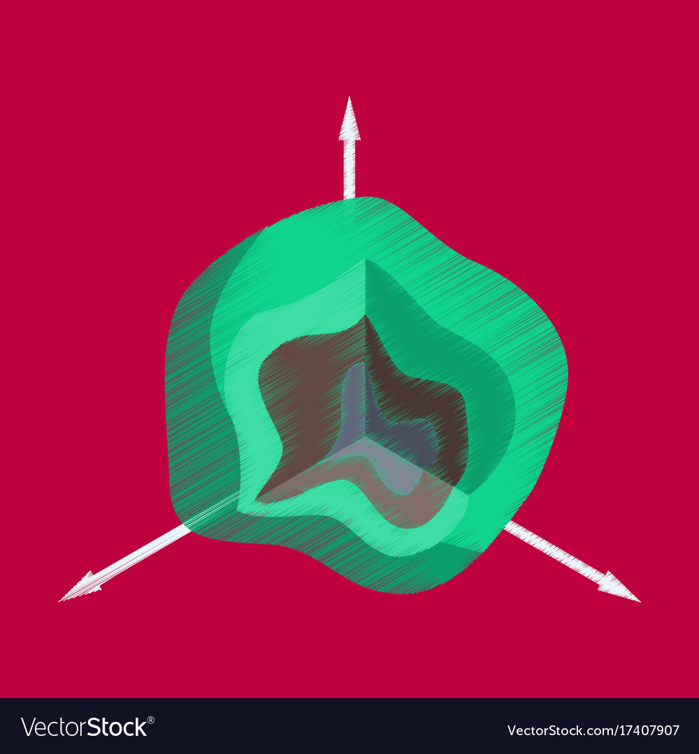 Flat shading style icon graph