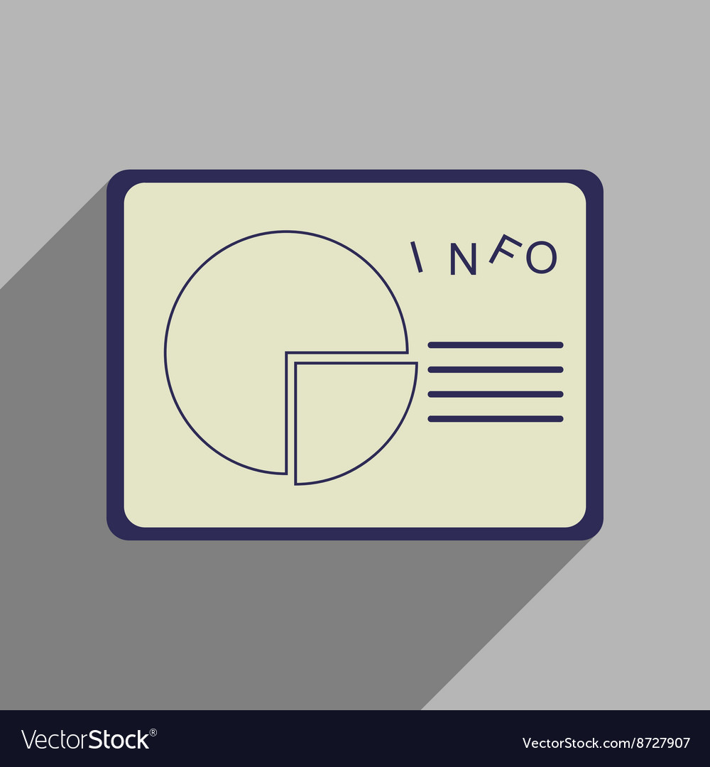 Flat web icon with long shadow presentation