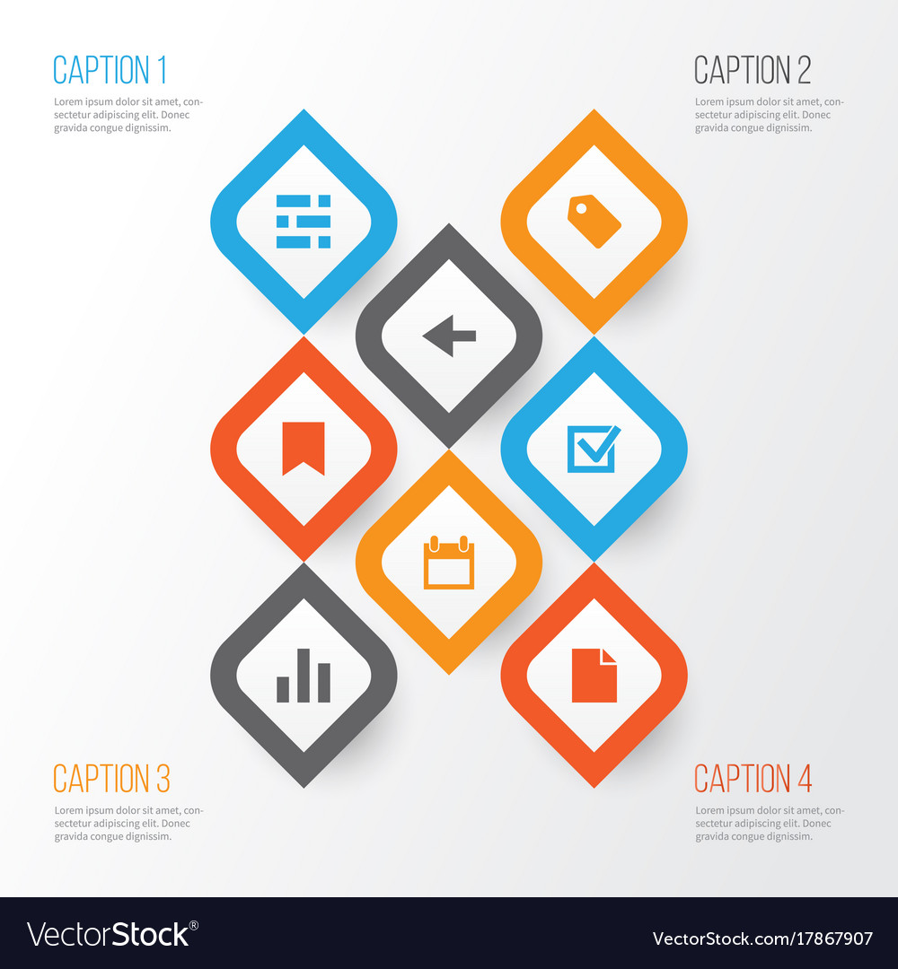 Interface icons set collection of mark label