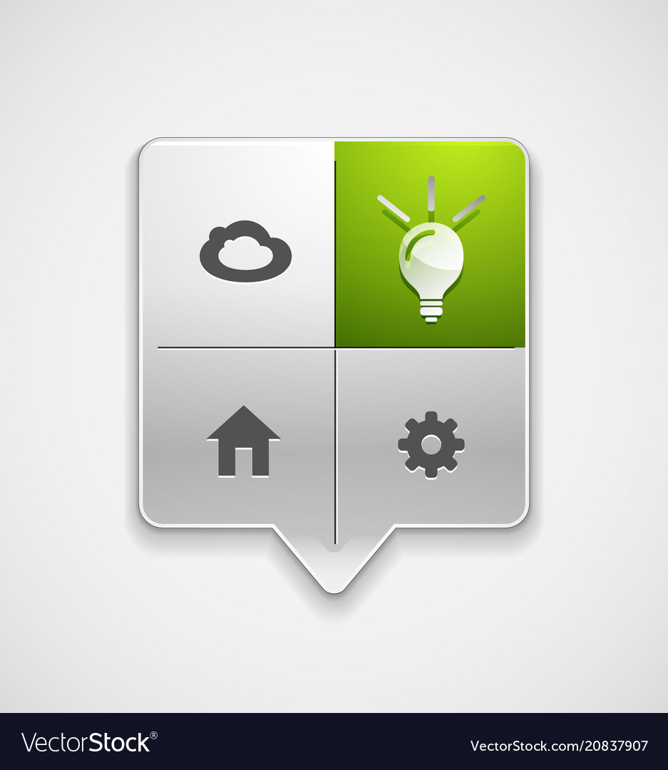 Light bulb new idea concept web button vector image Light bulb new idea concept web button