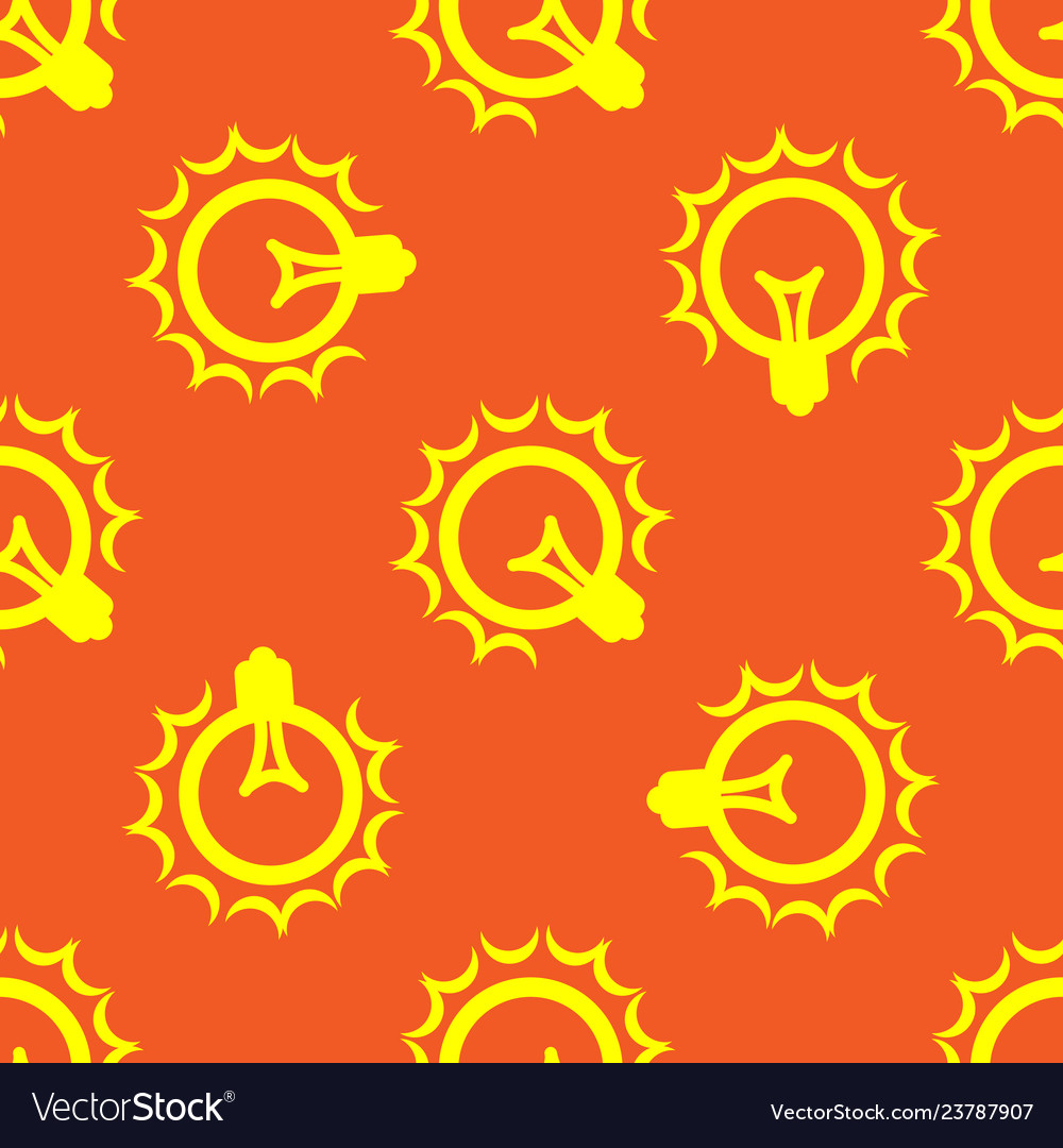 Lightbulb seamless pattern Vector Image Lightbulb seamless pattern