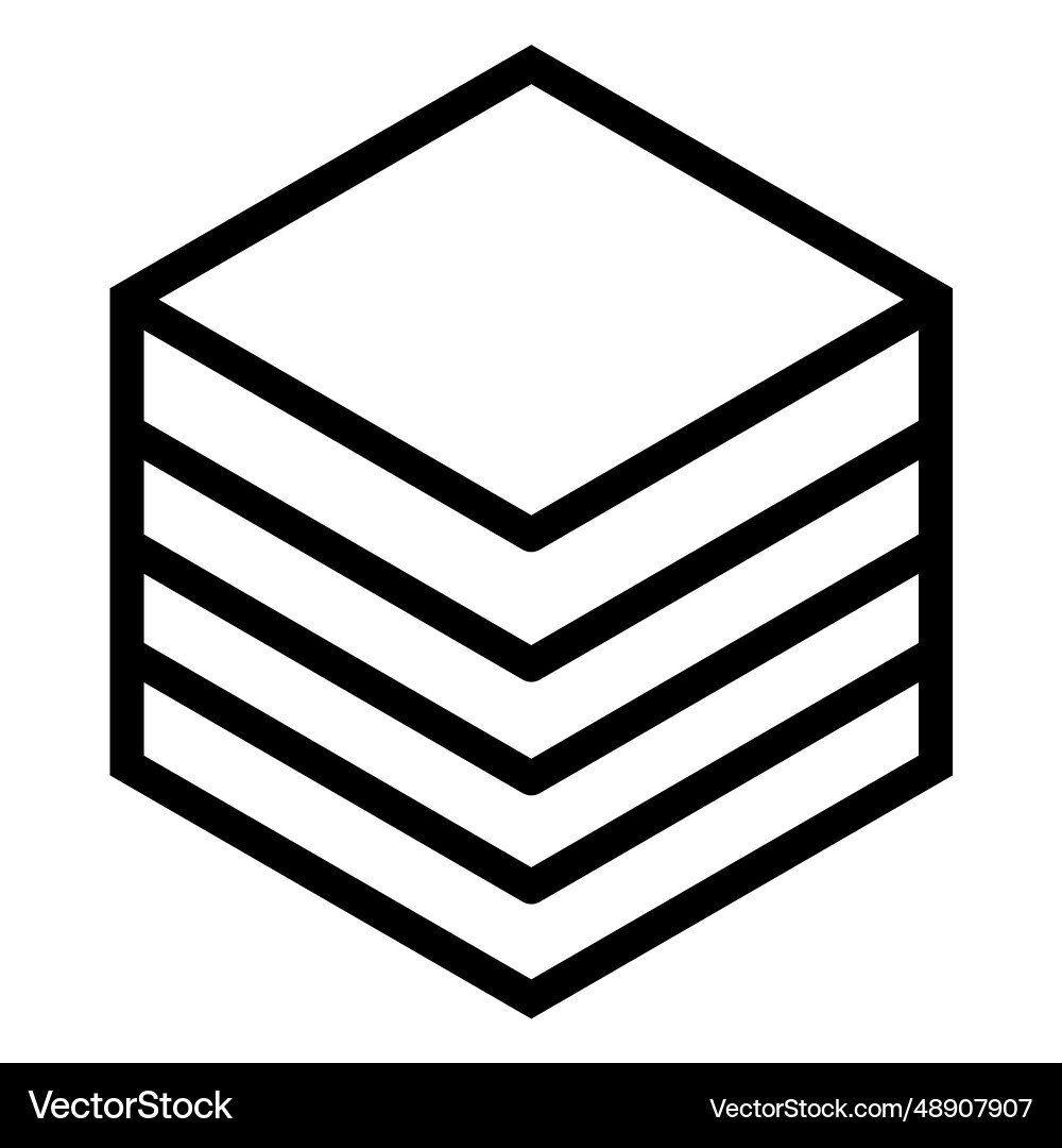 Logo geometric polygonal cube Royalty Free Vector Image