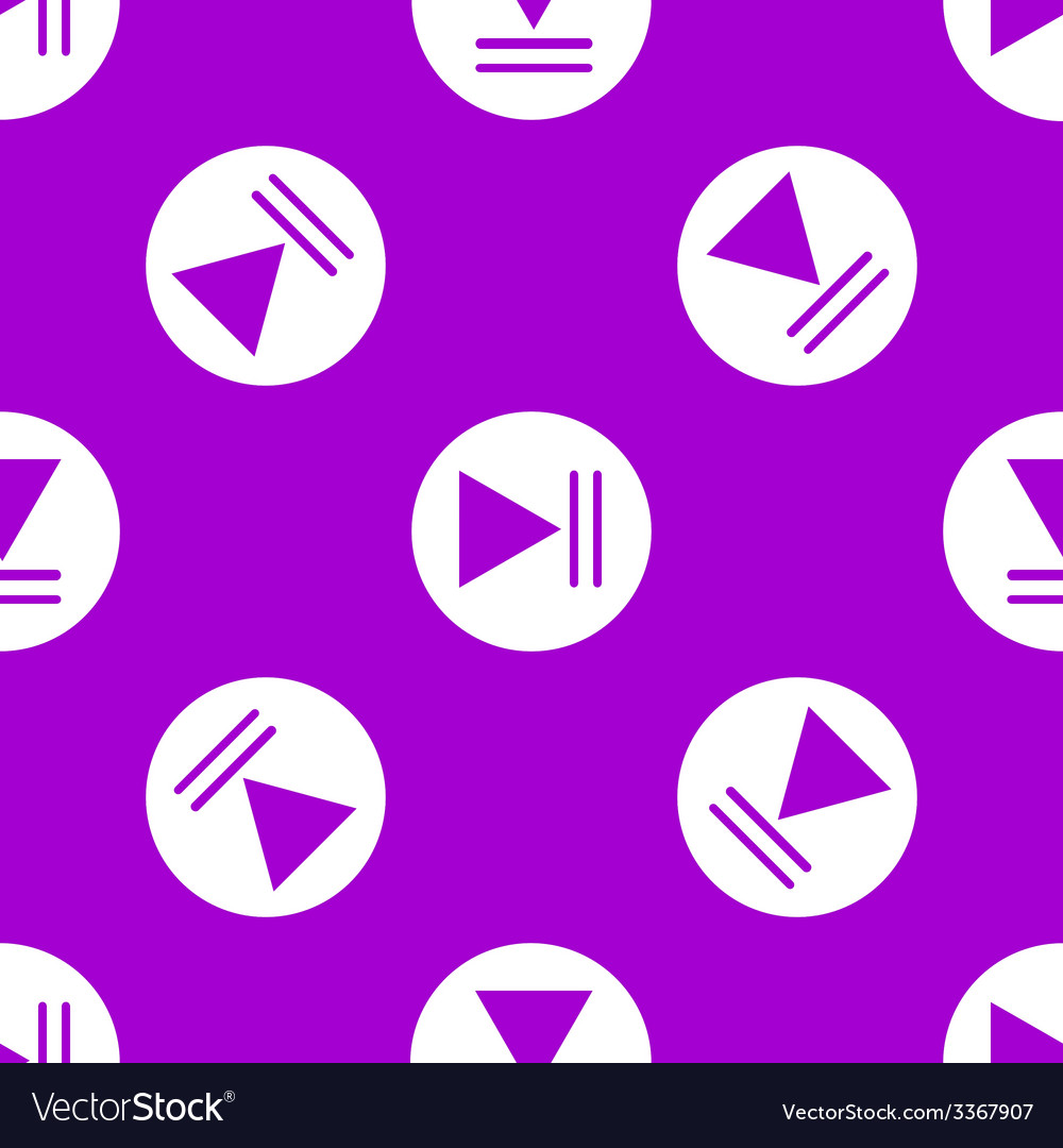 Play button web icon flat design seamless pattern